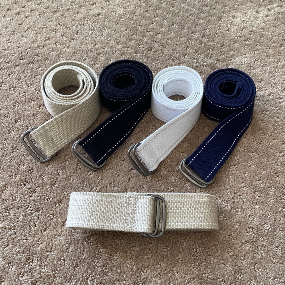 Ladies Belts- Set of 5 Slide Buckle- Size 12